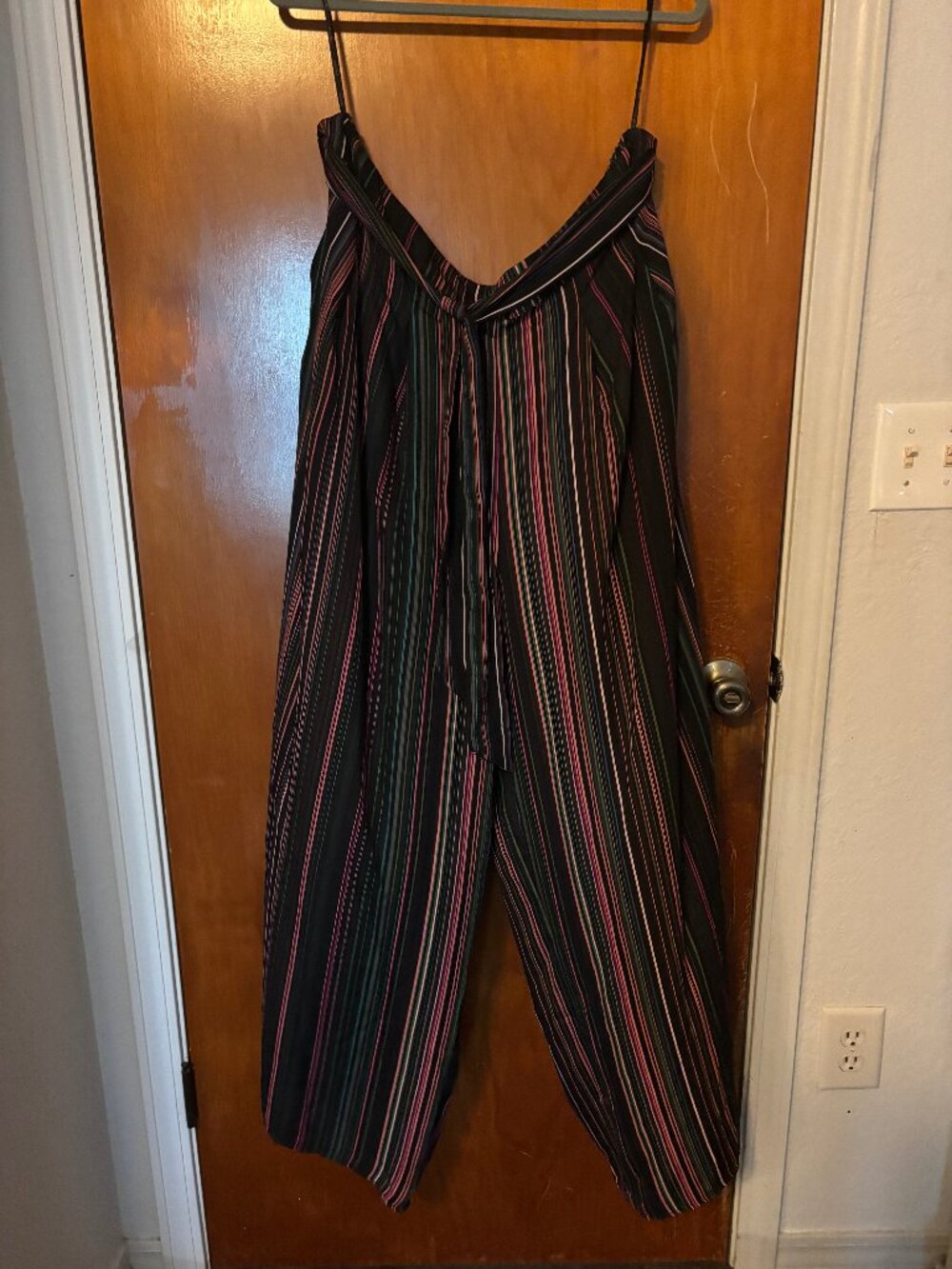 City Chic Multicolor Striped Wide Leg Boho Pants Size L / 20